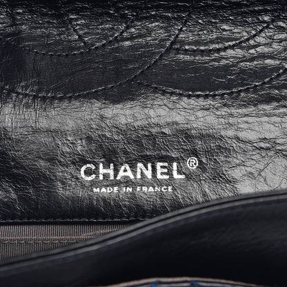 Chanel Glazed Calfskin Quilted Surpique 2.55 Reissue Flap Navy 6 of 7