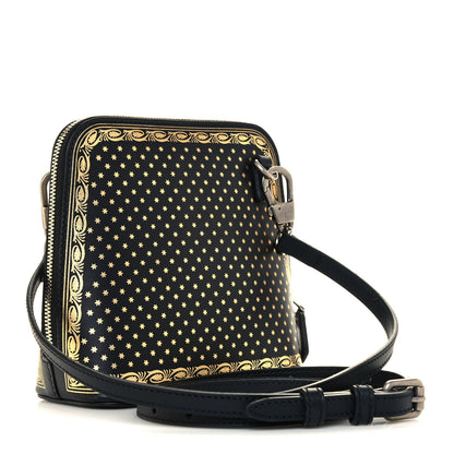 Gucci X SEGA Calfskin GUCCY Stars Mini Dome Shoulder Bag Black Gold 3 of 11