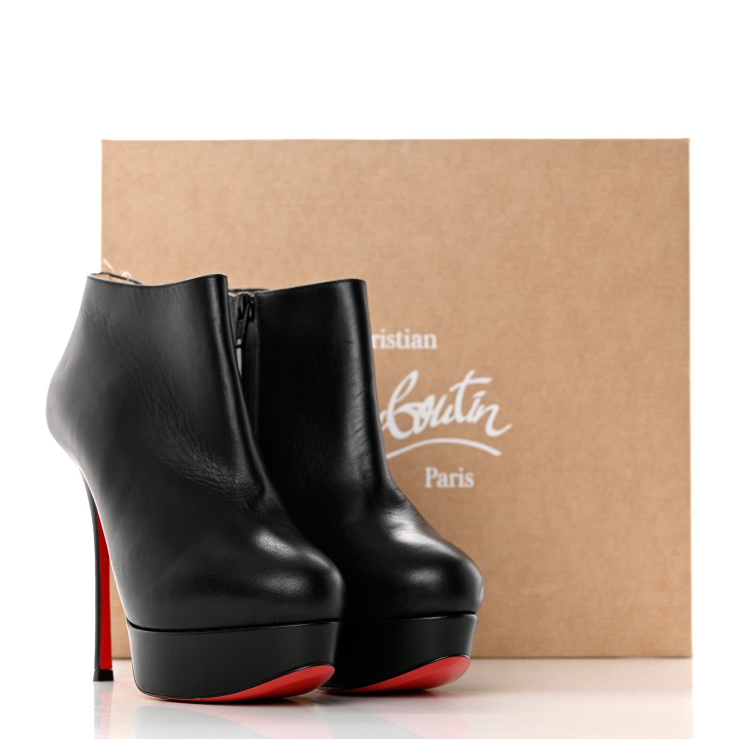 Calfskin Dirdibootie 130 Ankle Booties 36.5 Black