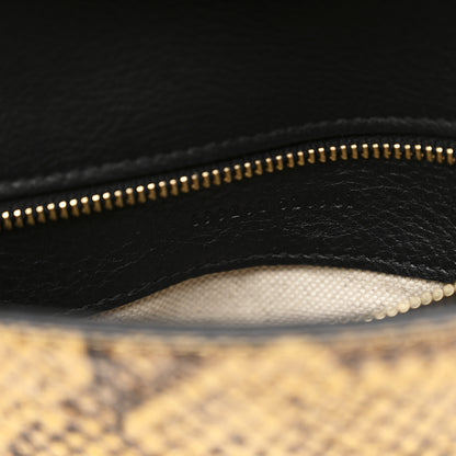 Gucci Roxy Snakeskin Blondie Chain Shoulder Flap Bag Roccia 7 of 12
