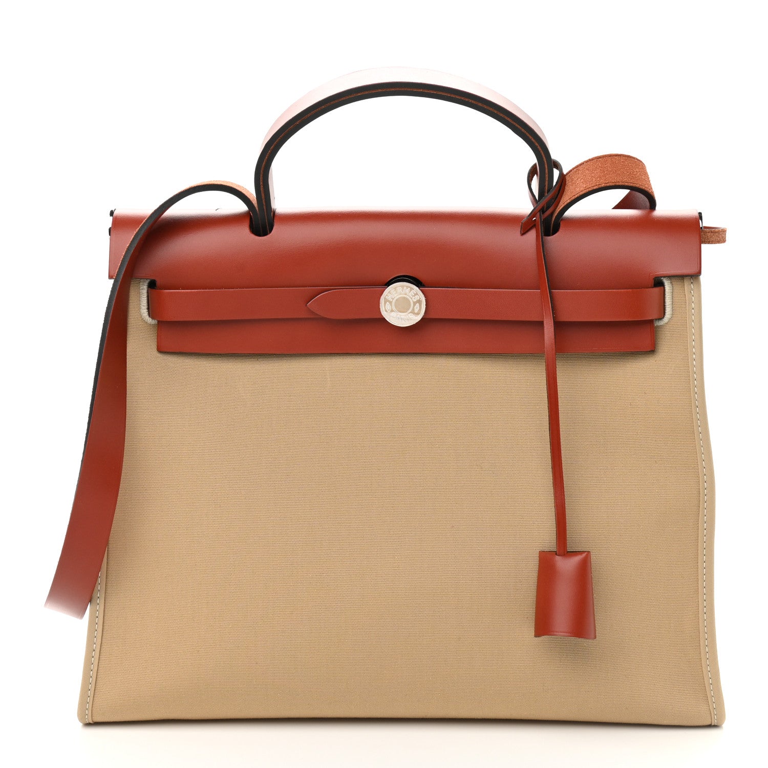 Hermes Vache Hunter Toile Officier Herbag Zip 31 PM Trench Cuivre 3 of 13
