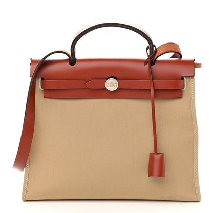 Hermes Vache Hunter Toile Officier Herbag Zip 31 PM Trench Cuivre 3 of 13