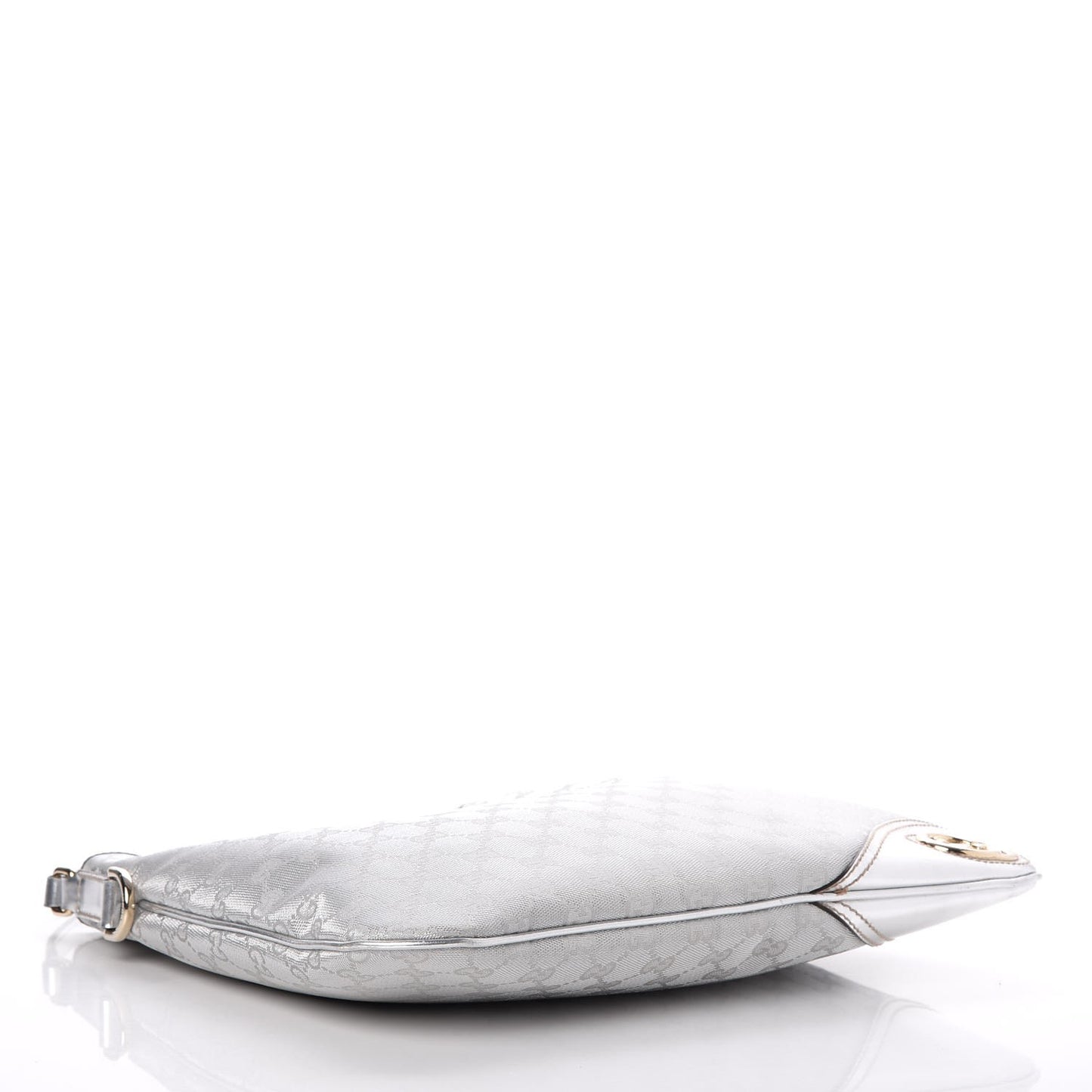 Metallic Monogram Medium New Britt Hobo Silver