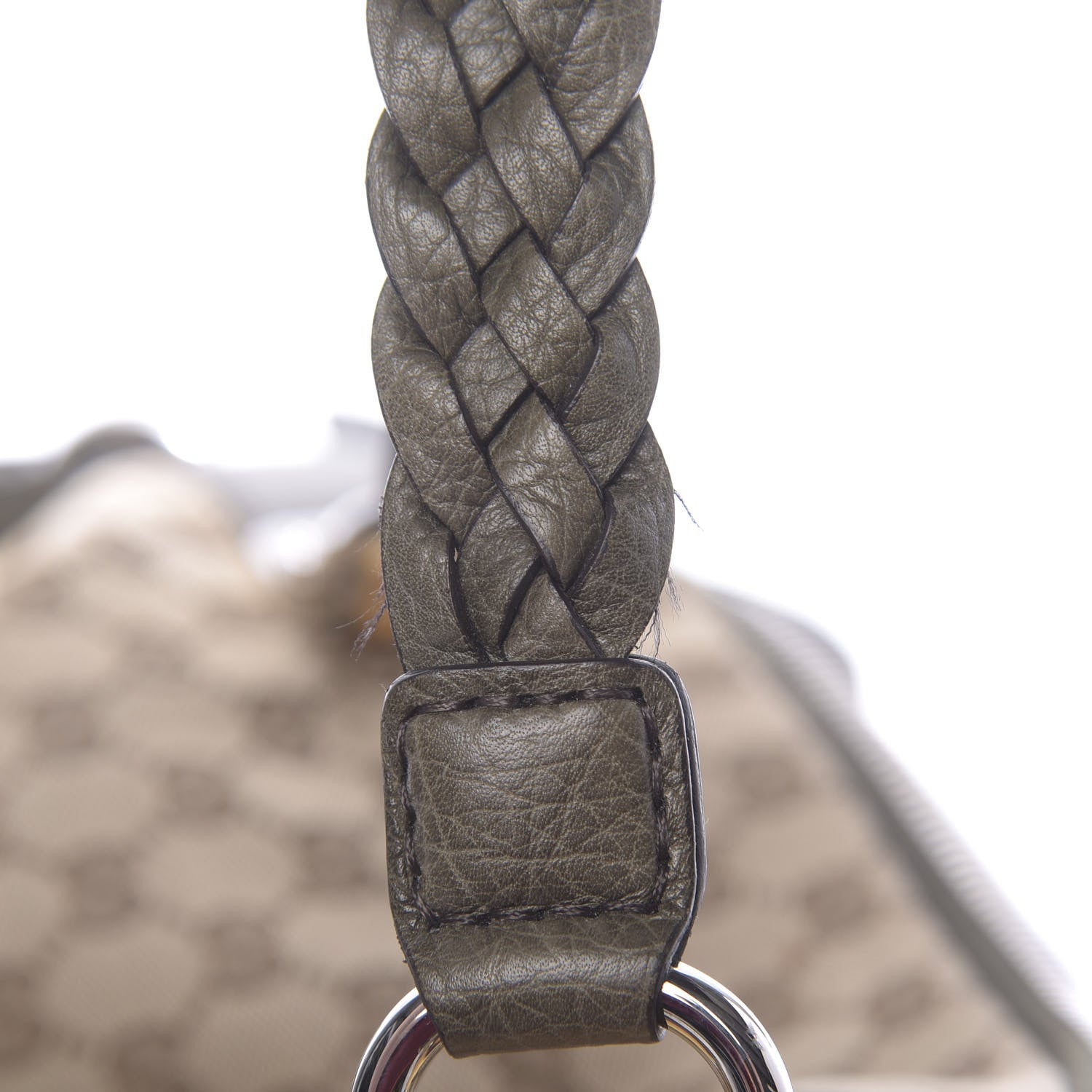 Gucci Monogram Bamboo Bar Medium Tote Olive 8 of 13