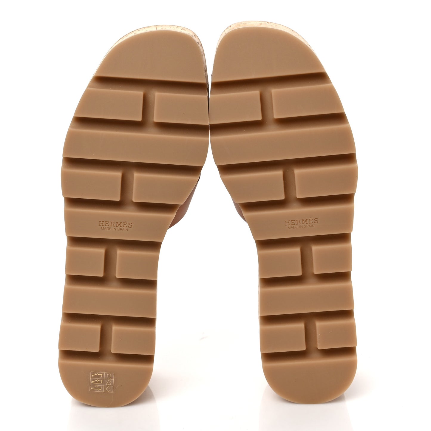Calfskin Cork Eze 30 Sandals 39 Marron Glaise