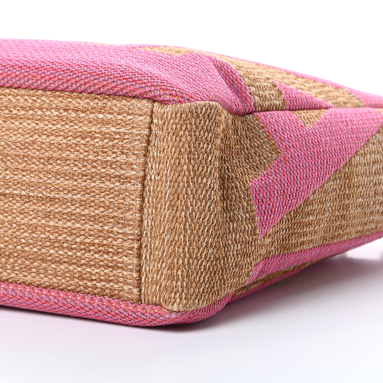 Chanel Mixed Fibers Large Shopping Bag Pink Beige 10 of 10
