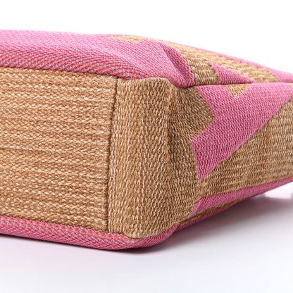 Chanel Mixed Fibers Large Shopping Bag Pink Beige 10 of 10