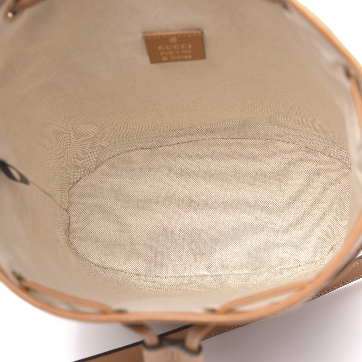 X DISNEY Mini Vintage GG Supreme Monogram Bucket Bag Beige Vintage Sun Oil