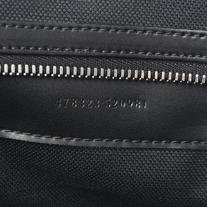 Gucci Soft GG Supreme Monogram Appia Calfskin Web Large Carry On Duffle Bag Black Grey 6 of 10