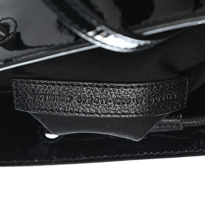 Balenciaga Patent Calfskin Logo Shopping Tote XXS Black 7 of 10