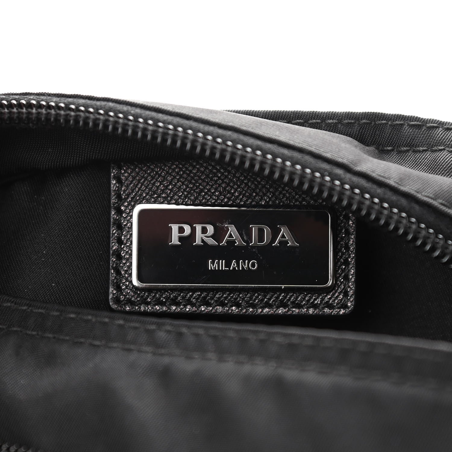 Prada Nylon Vela Flat Messenger Bag Black 6 of 9