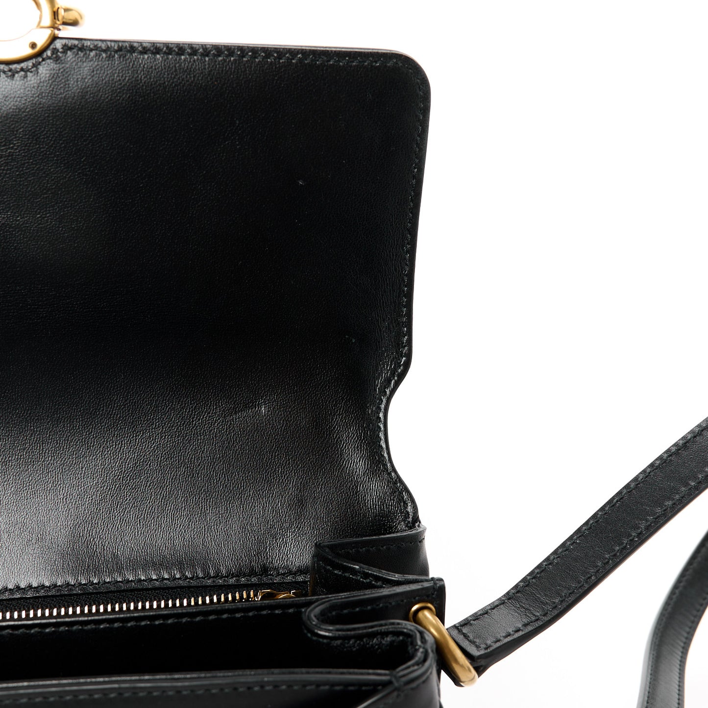 Smooth Calfskin Le Maillon Satchel Black