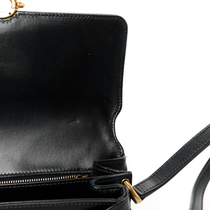 Saint Laurent Smooth Calfskin Le Maillon Satchel Black 12 of 14