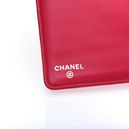 Chanel Lambskin Quilted Yen Wallet Fuchsia 8 of 12