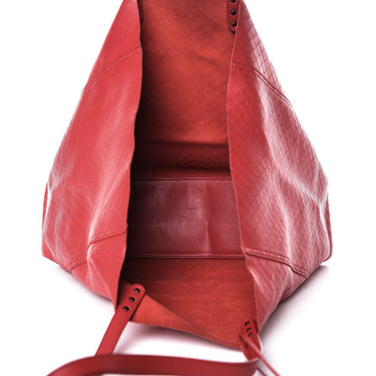 Bottega Veneta Calfskin Intrecciomirage Tote Red 5 of 10
