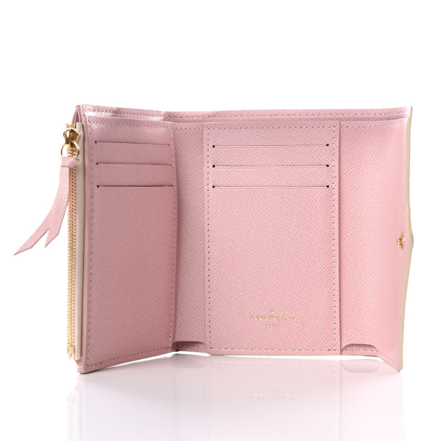 Louis Vuitton Damier Azur Victorine Wallet Rose Ballerine 4 of 8