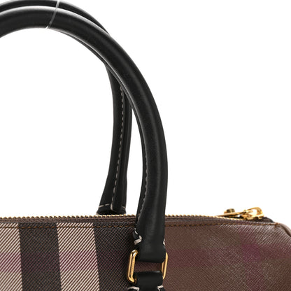 Burberry E-canvas Check Bowling Bag Dark Birch Brown 14 of 14