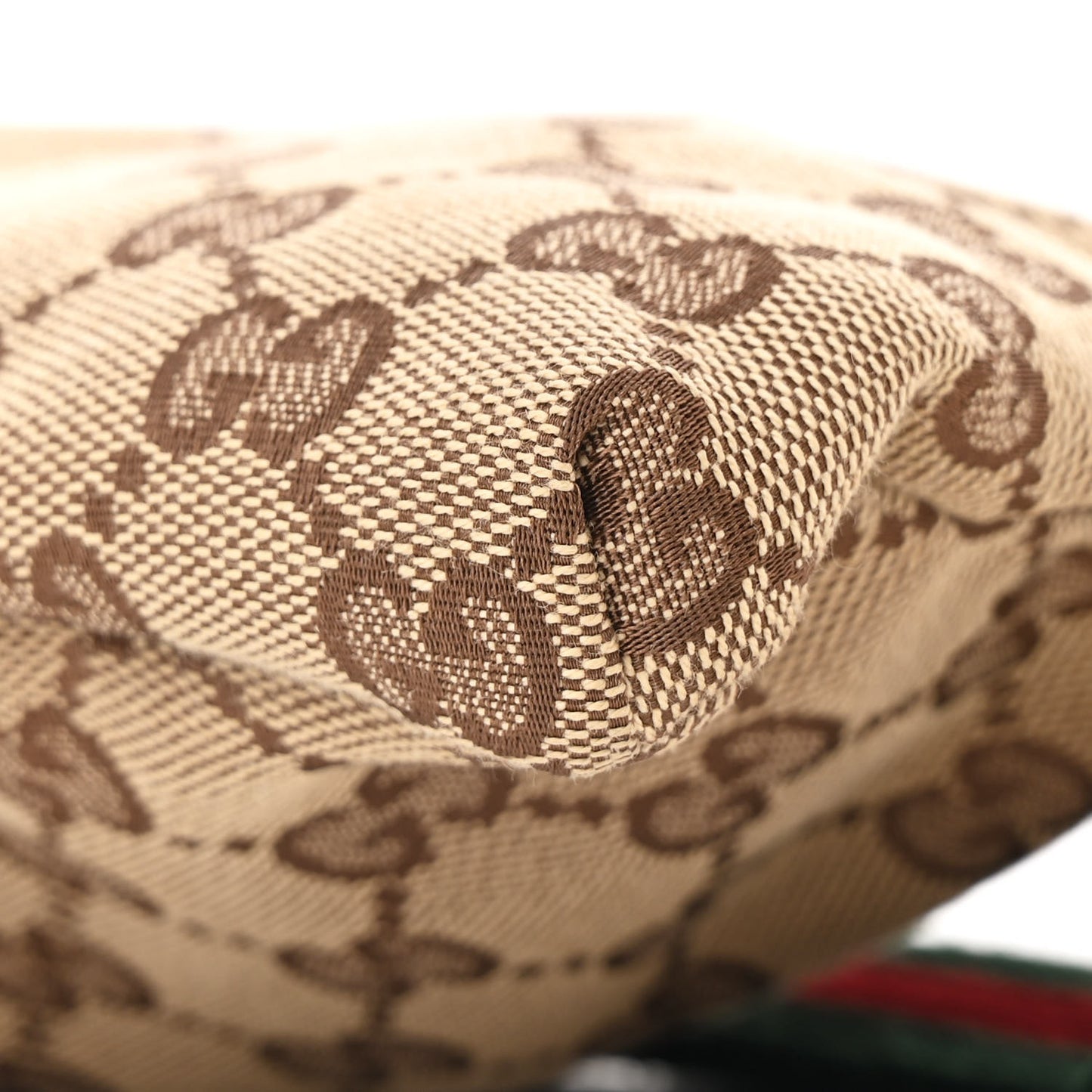 GG Monogram Double Pocket Belt Bag Dark Brown