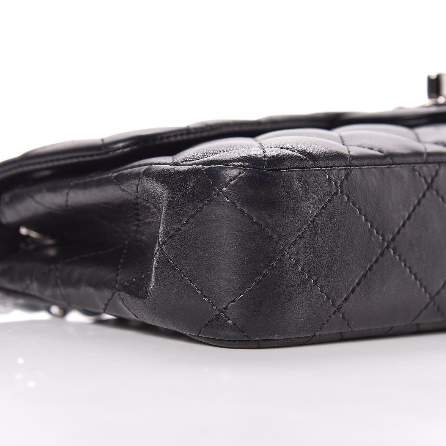 Chanel Lambskin Quilted East West Flap Black 11 of 12