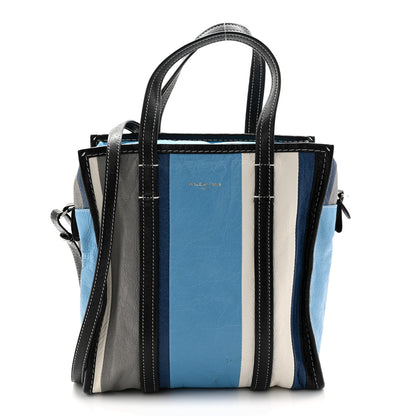 Balenciaga Veau Arena Multicolore S Bazar Shopper Tote Bleu Gris White Black 1 of 13
