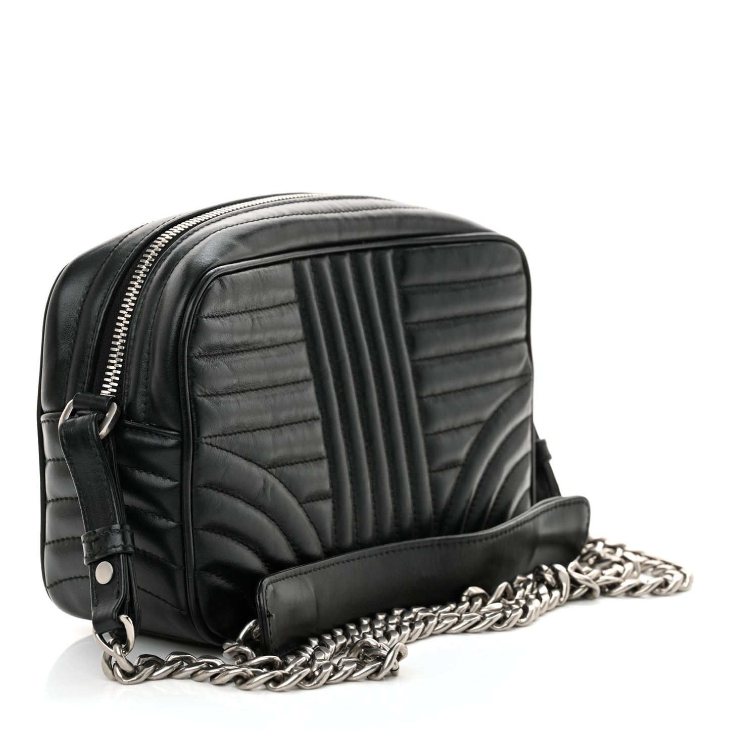 Soft Calfskin Diagramme Camera Bag Black