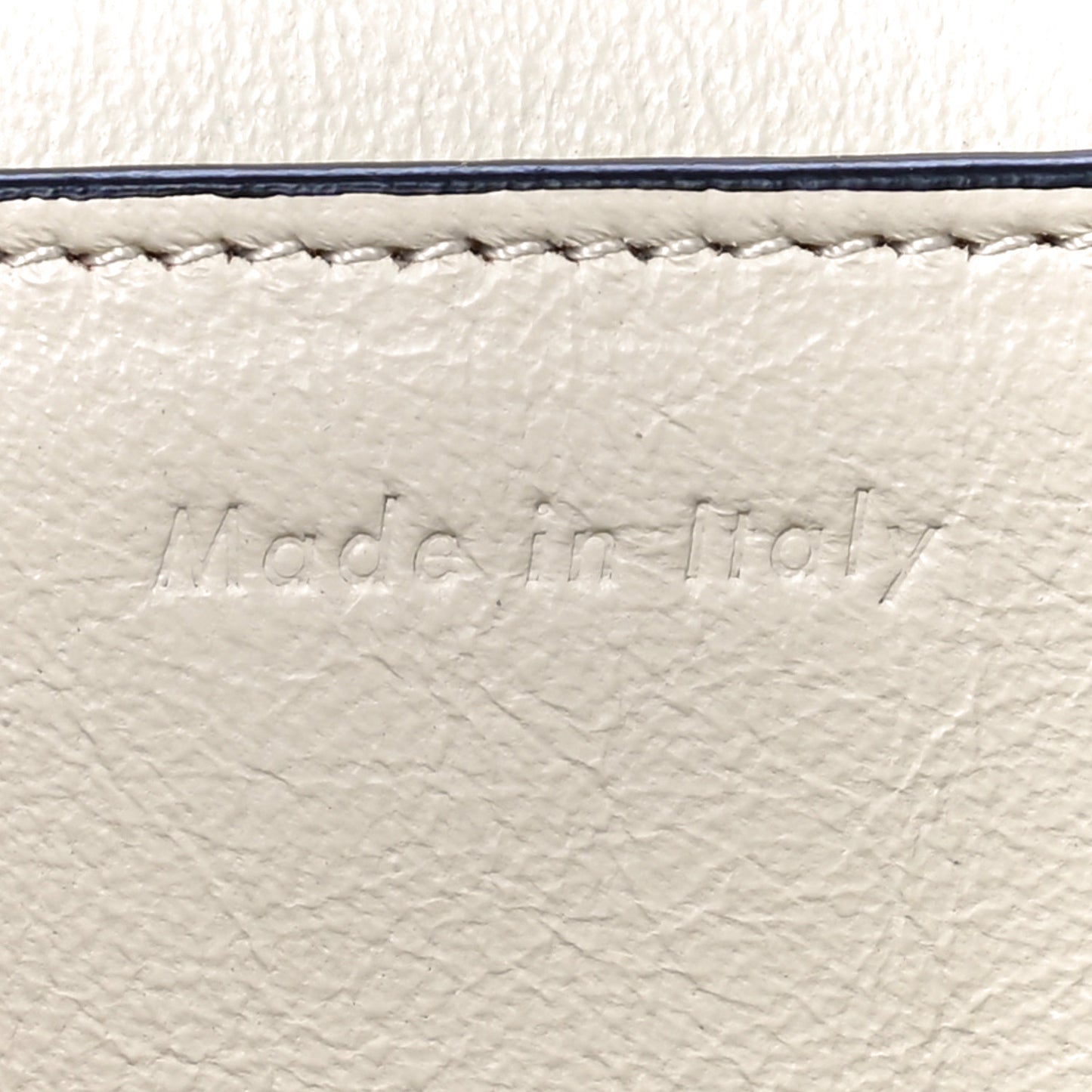 Shiny Smooth Calfskin Medium Frame Shoulder Bag Beige Green