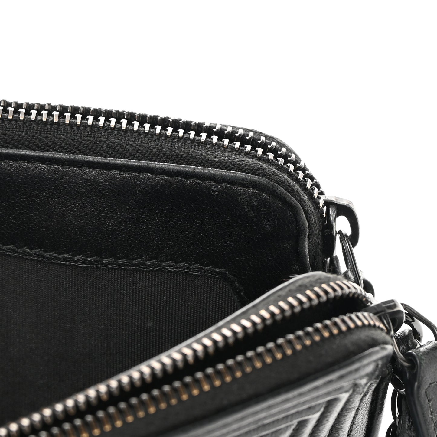 Lambskin Quilted Small Boy Clutch With Chain So Black
