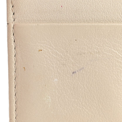 Gucci Vintage Effect Calfskin Matelasse Diagonal Torchon GG Marmont Card Case Wallet Mystic White Blue Agata 8 of 13