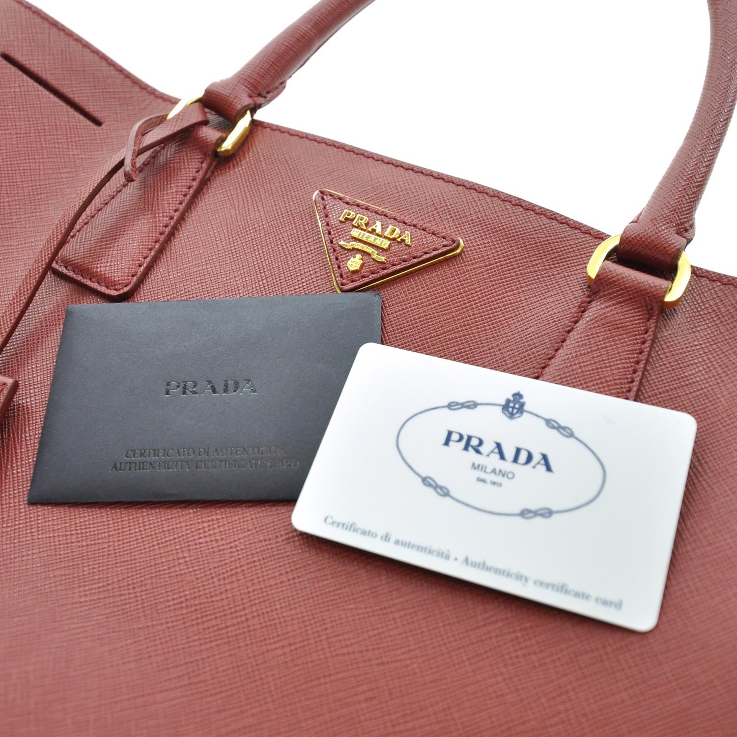 Prada Saffiano Lux Large Tote Fuoco 11 of 11