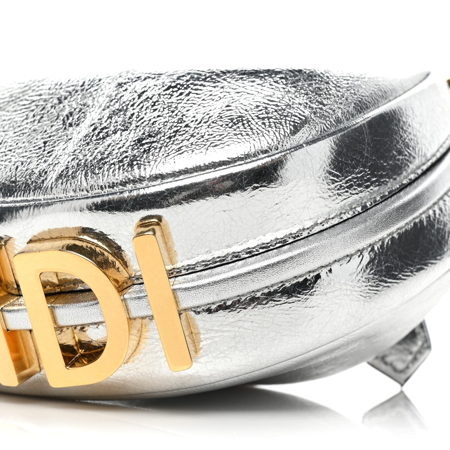 Fendi Rock Millenium Nano Fendigraphy Hobo Charm Argento 7 of 8