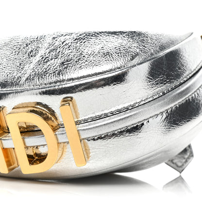 Fendi Rock Millenium Nano Fendigraphy Hobo Charm Argento 7 of 8