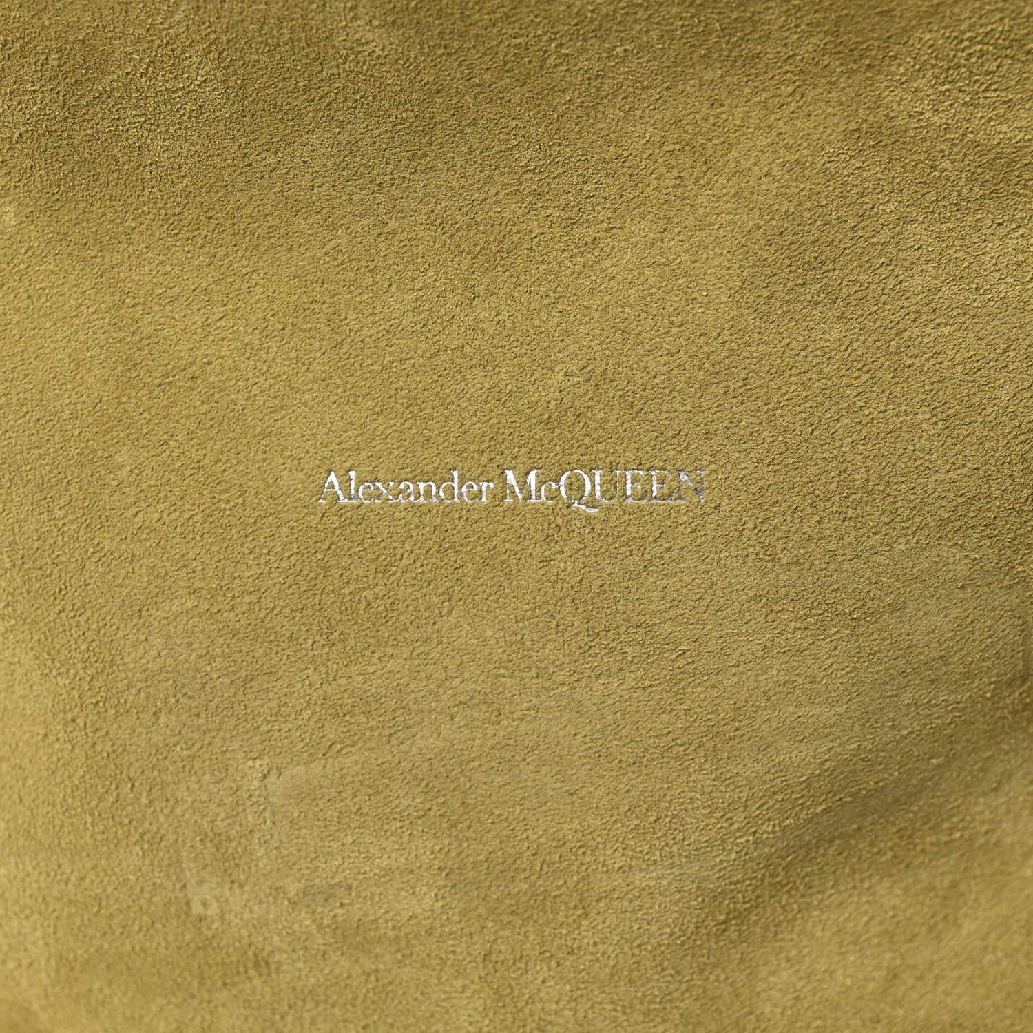 Alexander McQueen Suede Skull Four Ring Clutch Lime 9 of 15