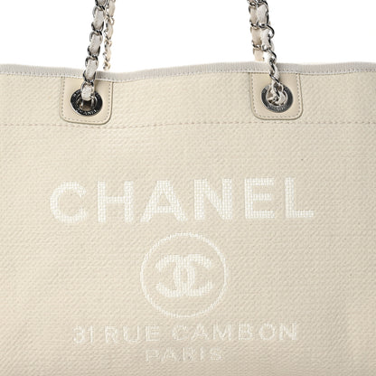 Chanel Mixed Fibers Small Deauville Tote White 8 of 10