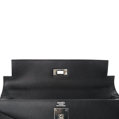 Hermes Vache Liegee Kelly Sellier 32 Black 14 of 34