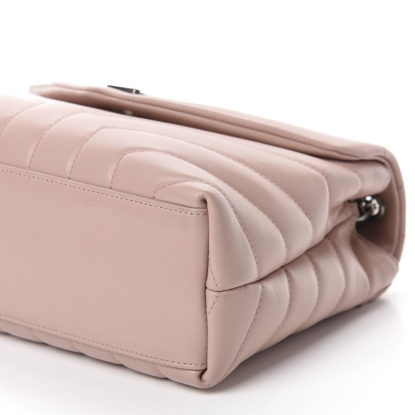 Calfskin Y Quilted Monogram Small Loulou Chain Satchel Rose Antic