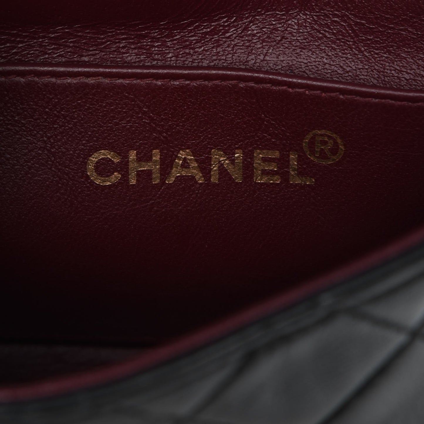 Lambskin Quilted Mini Square Flap Black