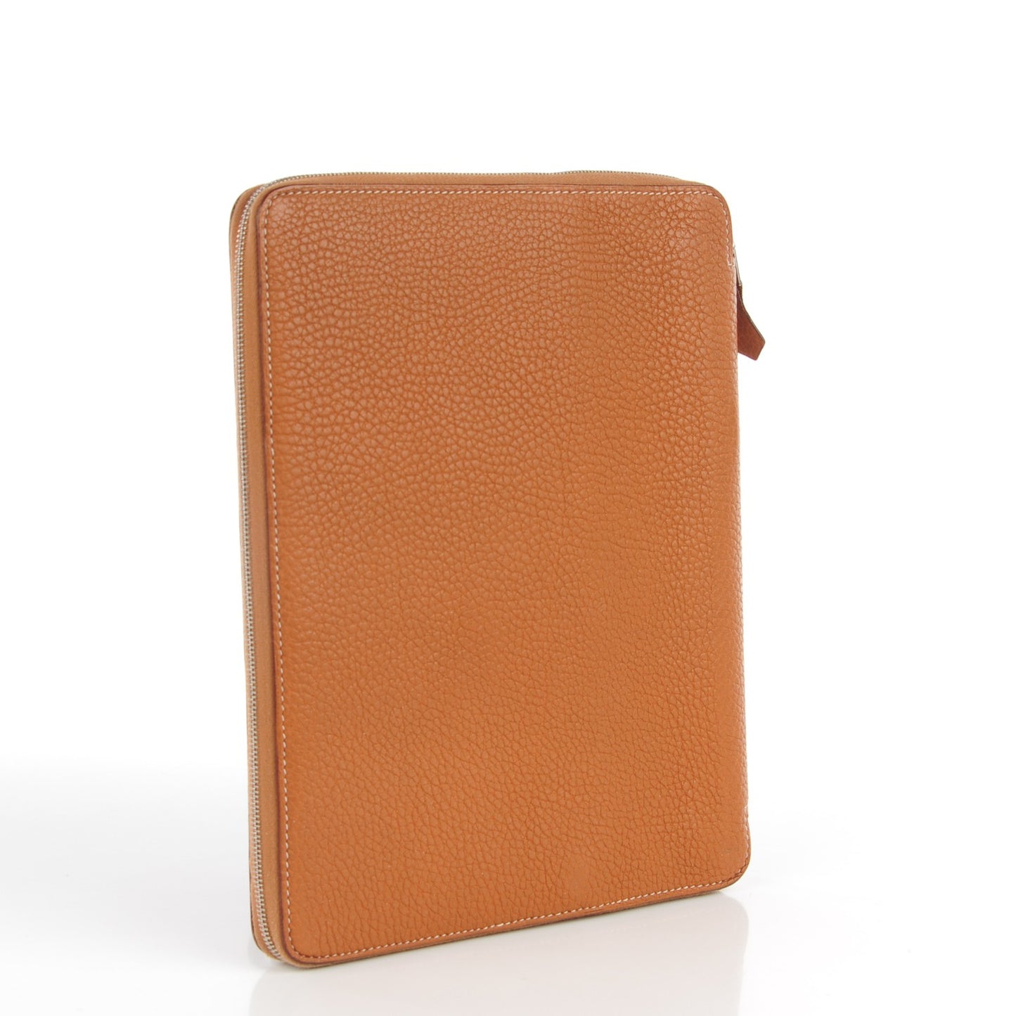 Taurillon Clemence Globe Trotter Zip Agenda GM Gold