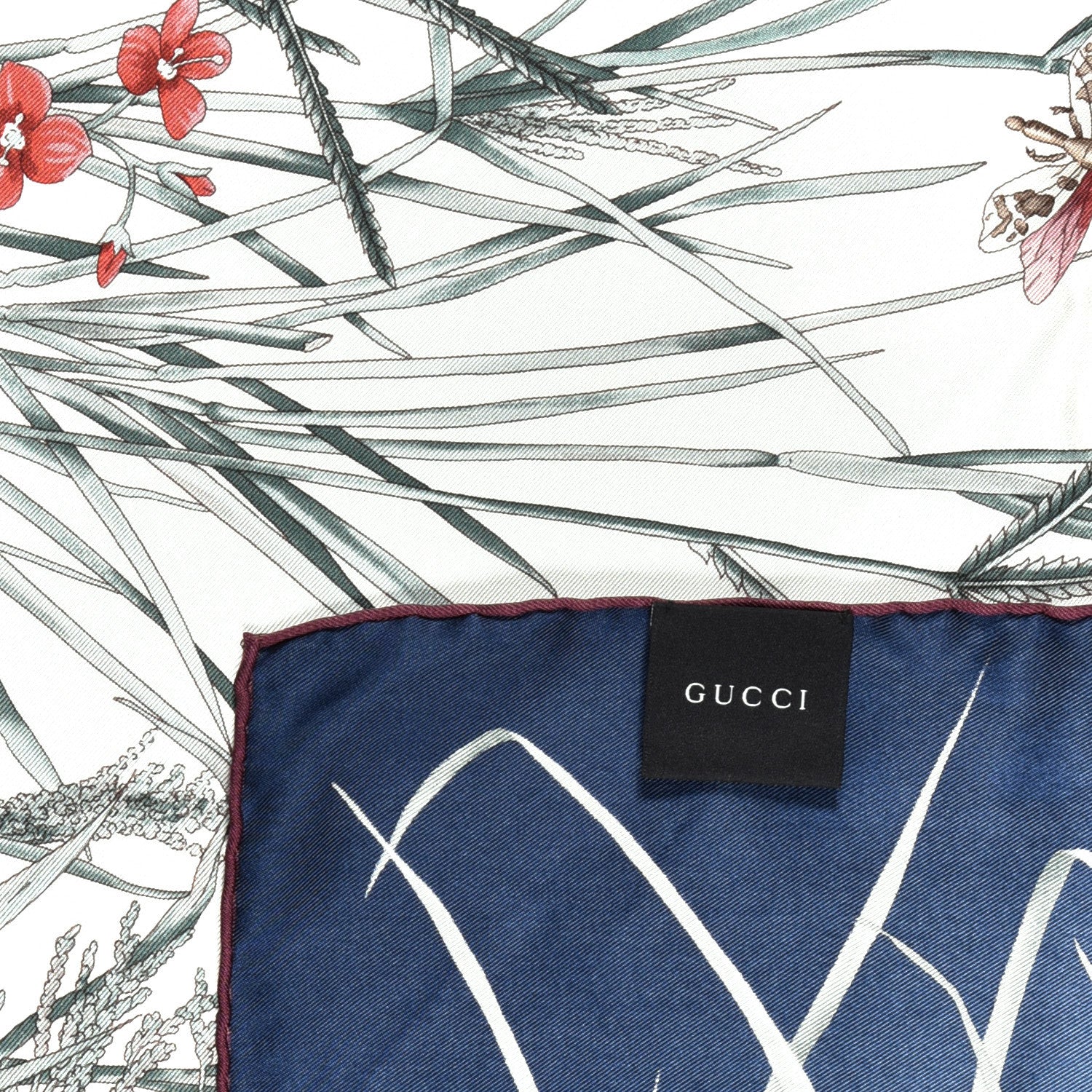 Gucci Silk Moonlight Filed Square Scarf Blue 3 of 4