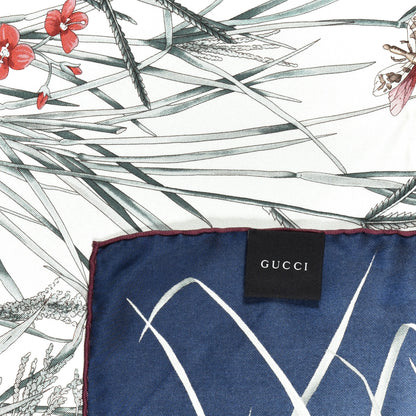 Gucci Silk Moonlight Filed Square Scarf Blue 3 of 4