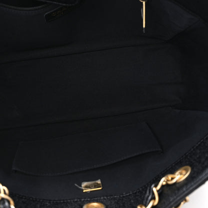 Chanel Caviar Quilted Small Trapezoid Chain Shopping Tote Black 5 of 10