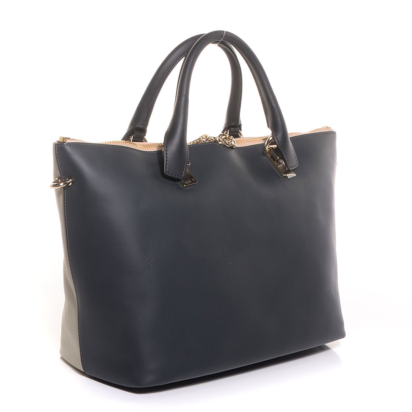 Smooth Calfskin Medium Baylee Tote Mushroom Black