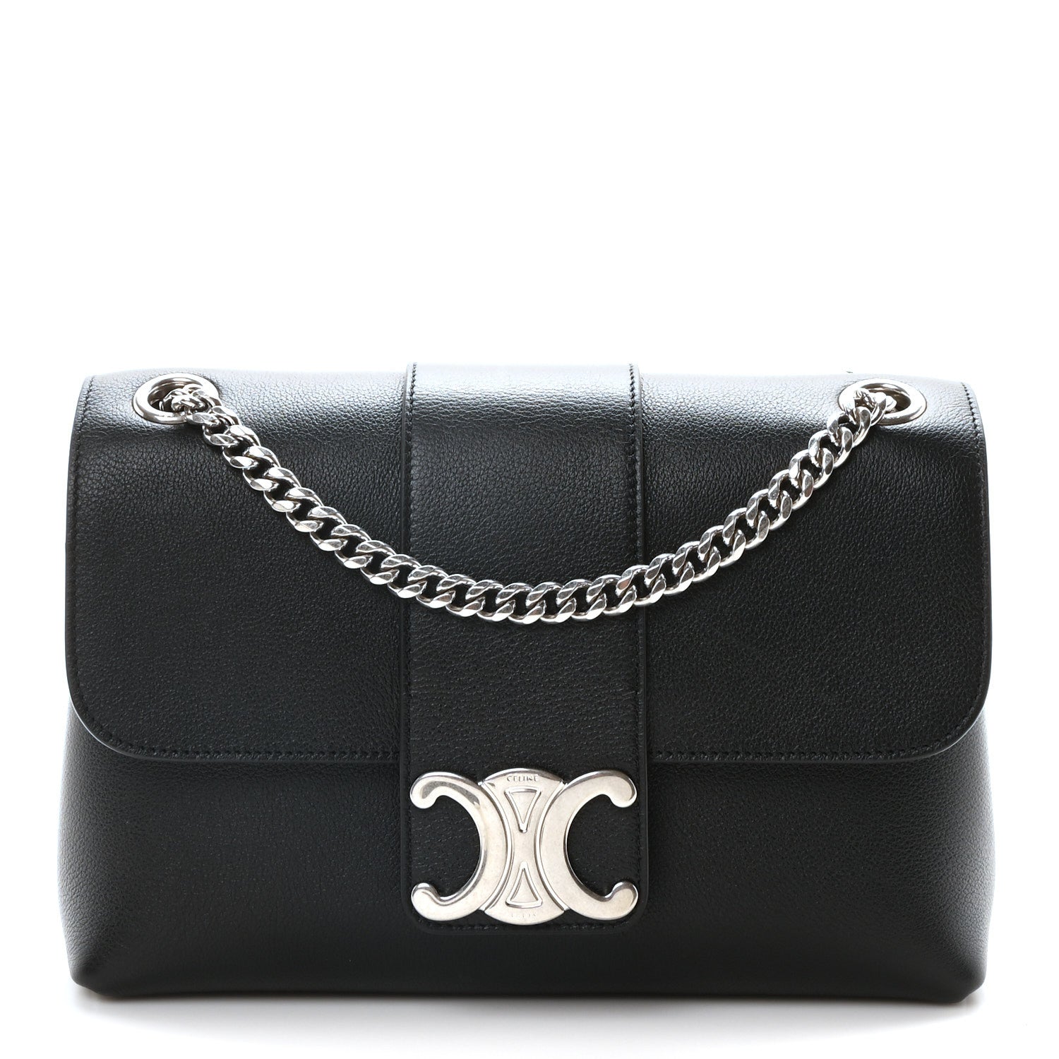 Celine Supple Calfskin Medium Victoire Bag Black 1 of 9
