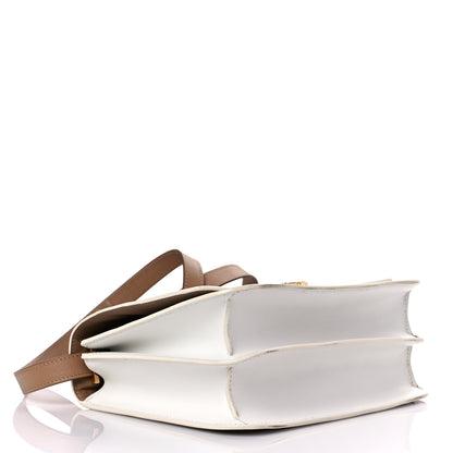 Burberry Smooth Calfskin Monogram Medium TB Bag Chalk White Camel 4 of 17