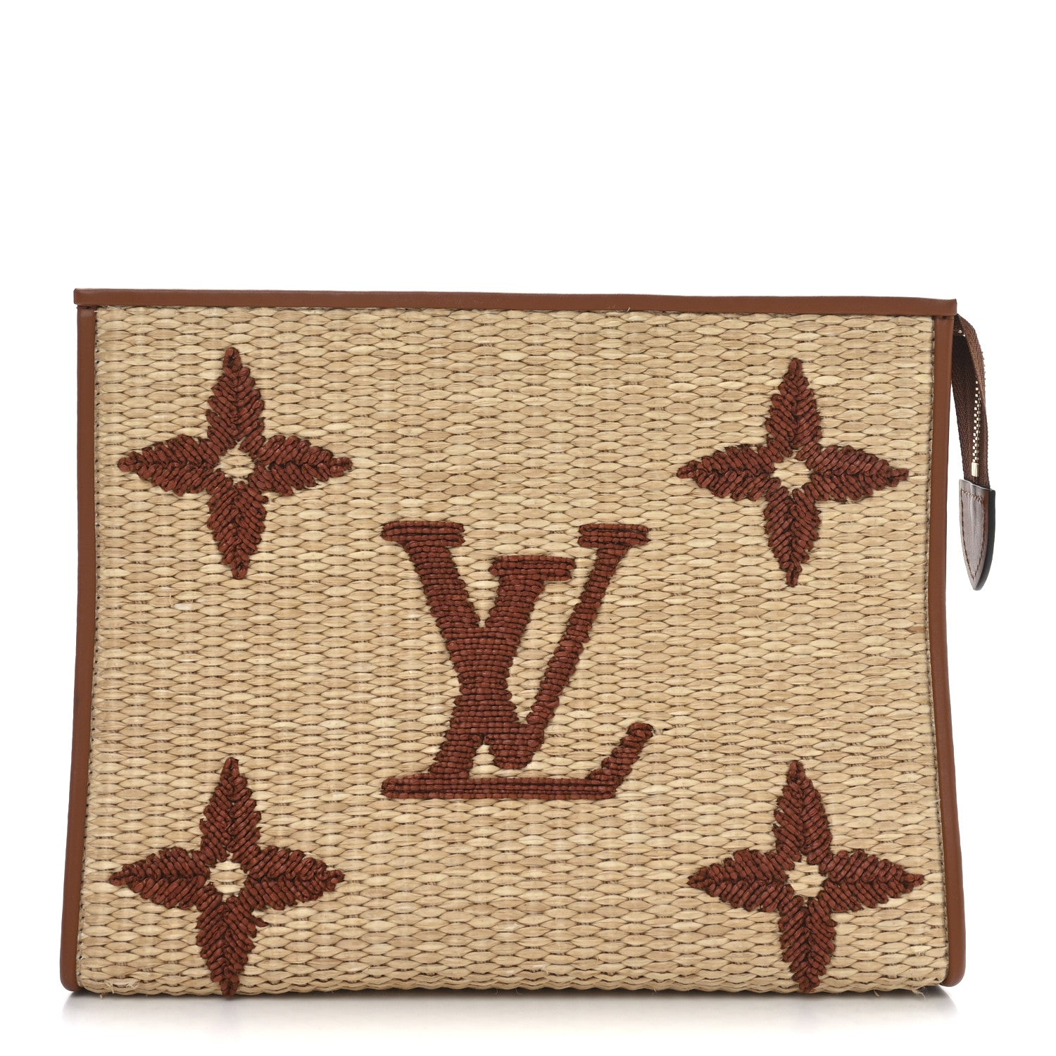Louis Vuitton Raffia Monogram Giant Toiletry Pouch 26 Tan 1 of 9