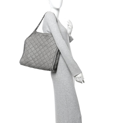 Stella McCartney Shaggy Deer Quilted Small Falabella Tote  Light Grey 2 of 9