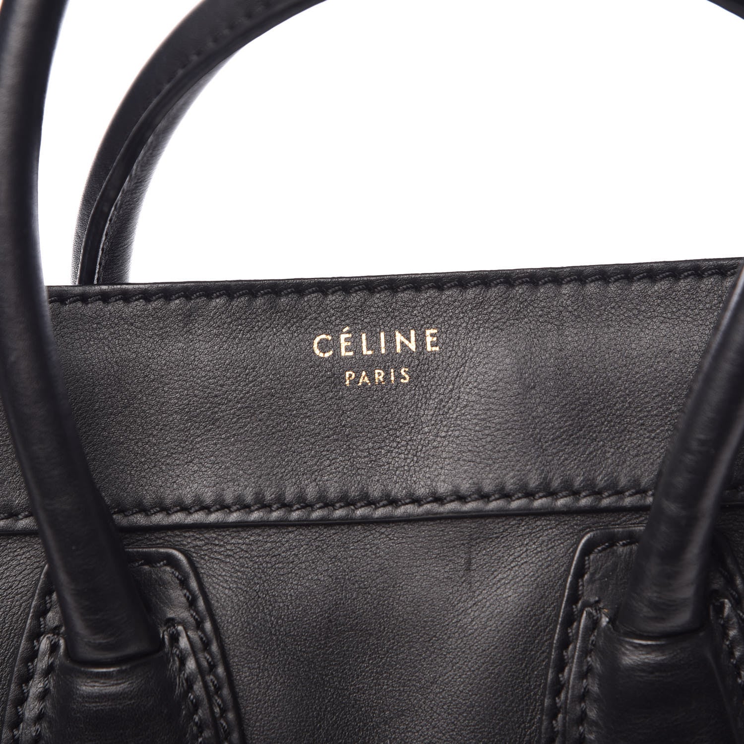 Celine Smooth Calfskin Micro Luggage Black 6 of 11