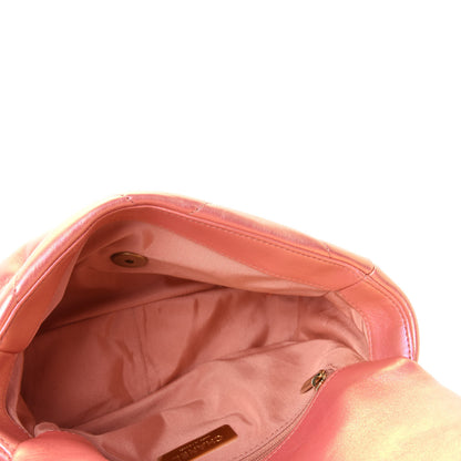 Chanel Iridescent Calfskin Quilted Medium 19 Flap Pink 5 of 10