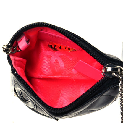 Chanel Calfskin Quilted Cambon Key Pouch Black 5 of 9