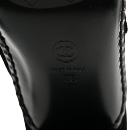 Chanel Velvet Metal CC Loafers 38 Black 7 of 9