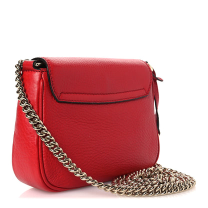 Gucci Pebbled Calfskin Small Soho Flap Crossbody Red 2 of 9